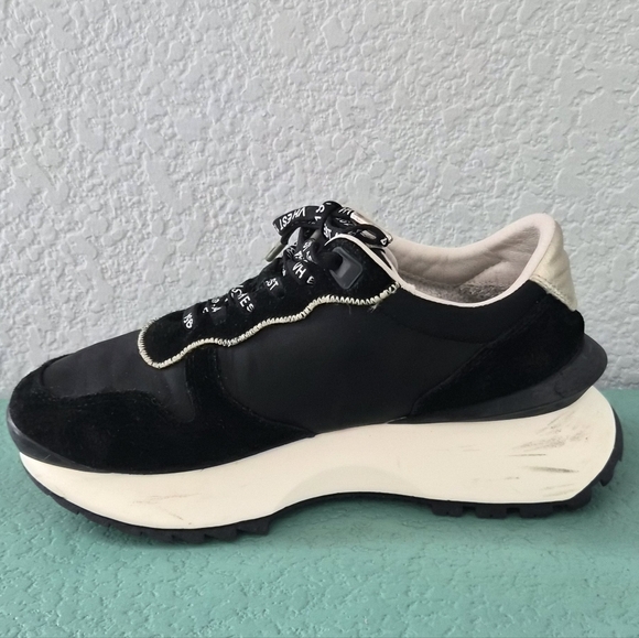 Vintage Havana Star Platform Sneakers Black Gold Size 7 - Picture 6 of 14